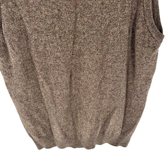 LL Bean Sweater Vest Mens XL Brown Lambswool Scotland Vintage Grandpa Academia - Picture 10 of 12